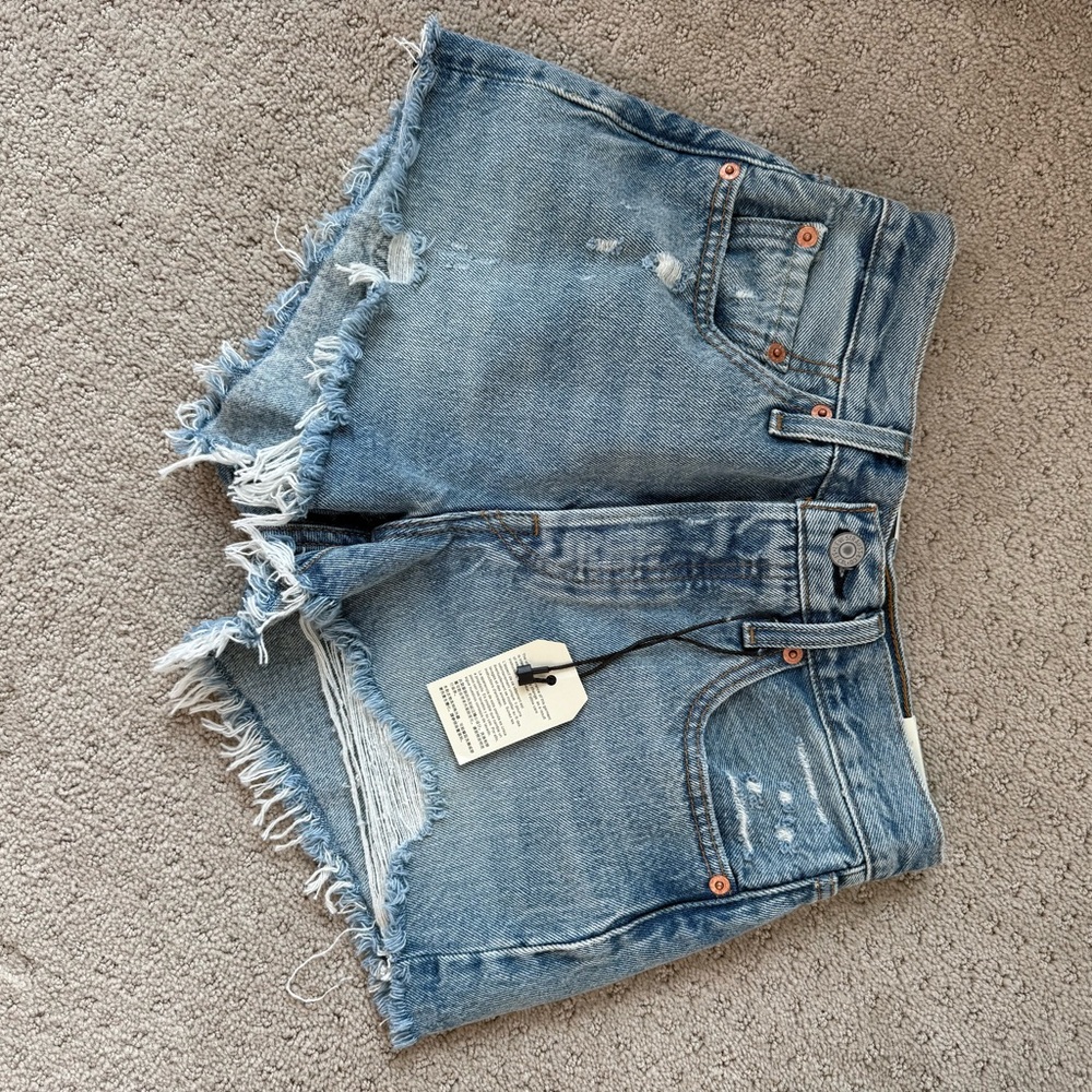 Levi's Light Blue Jean Shorts